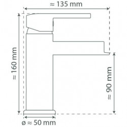 NIAGARA Wash basin mixer, chrome, with waterfall spout