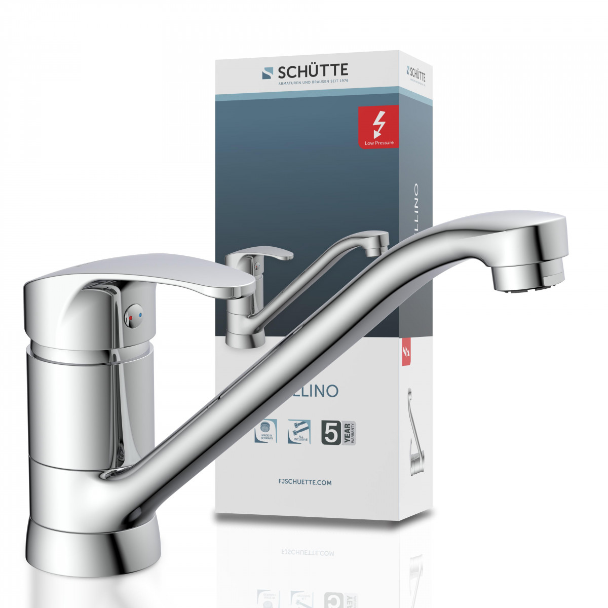 CELLINO Sink mixer low pressure, chrome