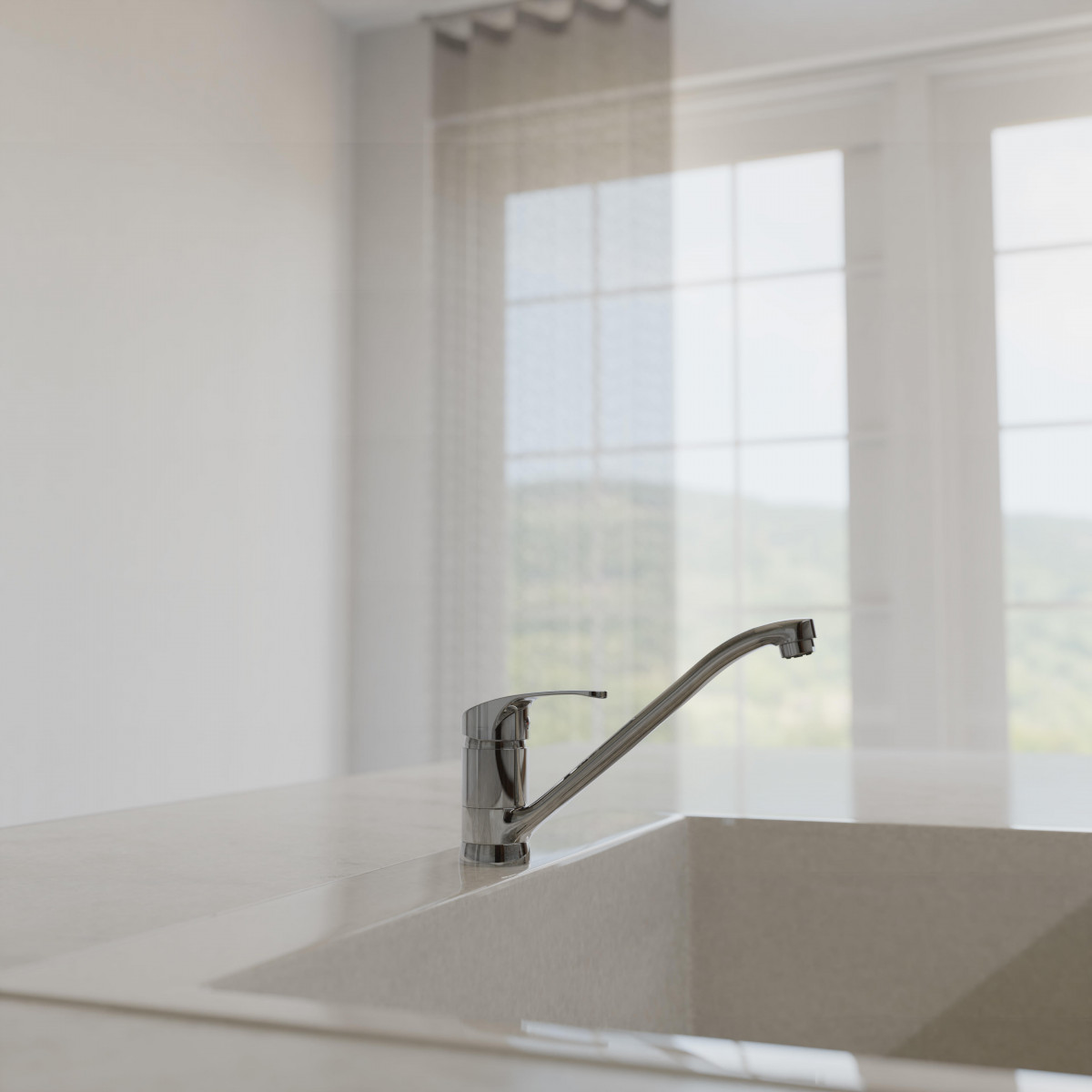 CELLINO Sink mixer low pressure, chrome