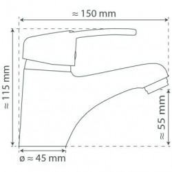 BATONI Wastafelkraan, chroom