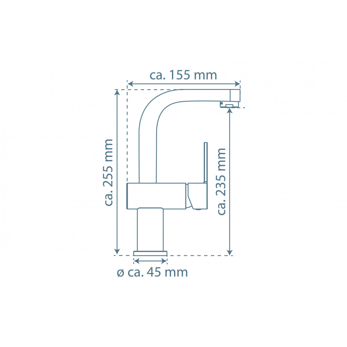 SIGNO Wash basin mixer, chrome, with high body