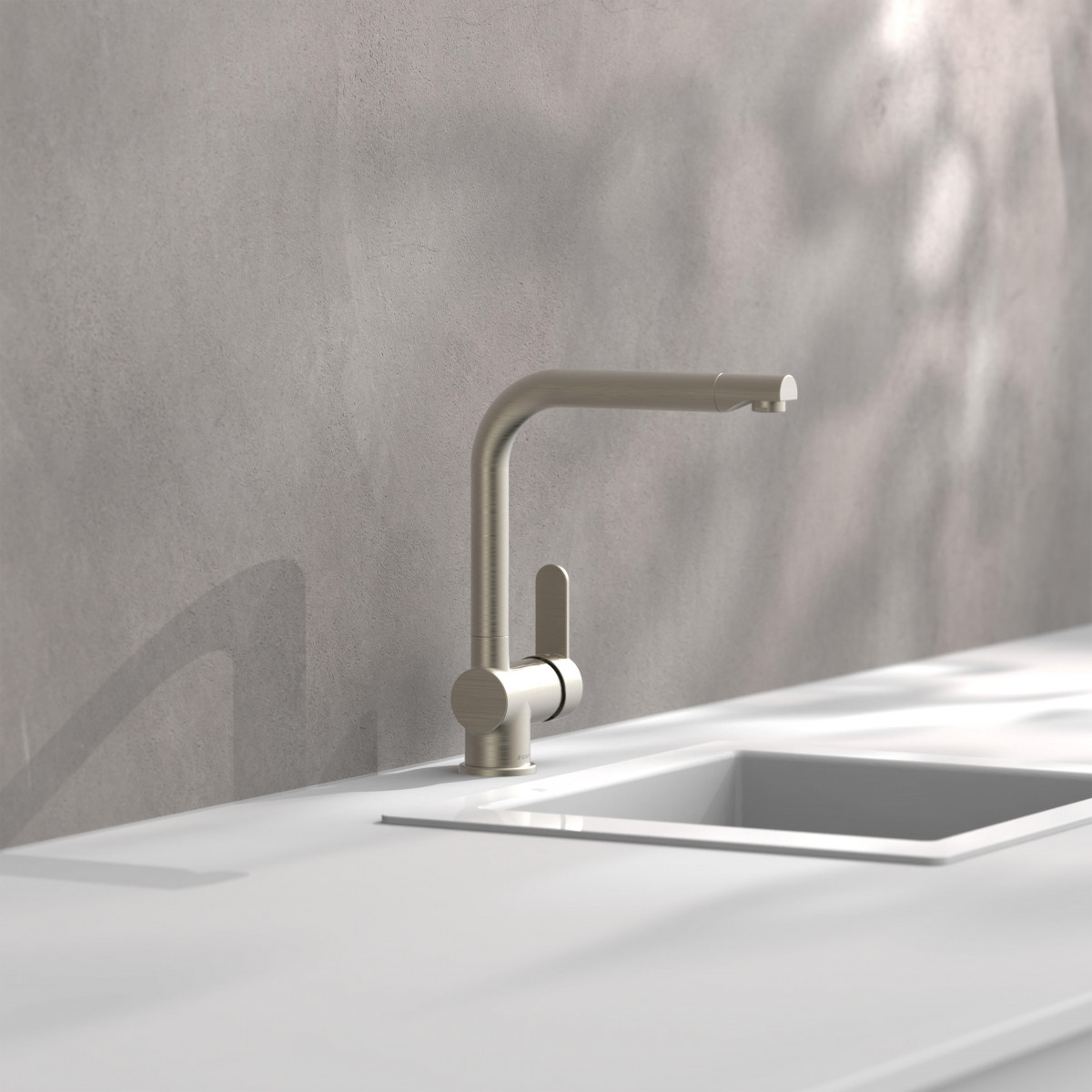 RIO Sink mixer, stainless steel look