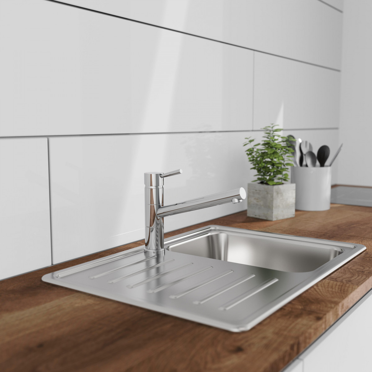 UNICORN Sink mixer low pressure, chrome