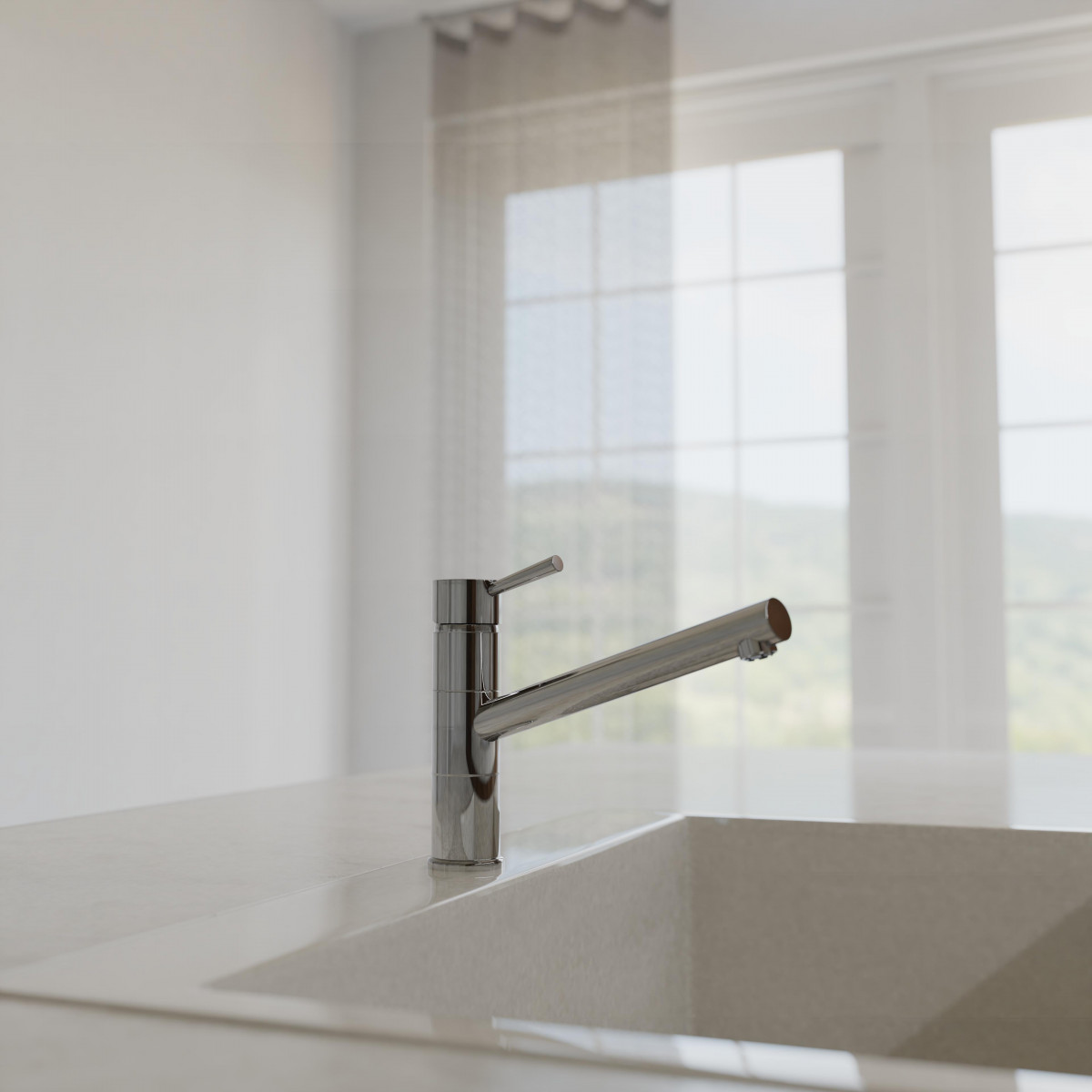 UNICORN Sink mixer low pressure, chrome