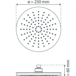 LE MANS Head shower, chrome