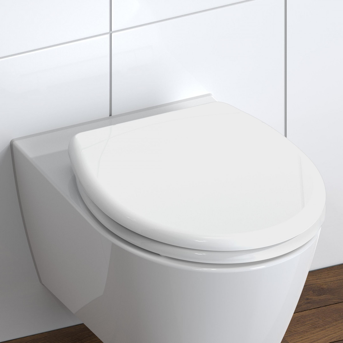 Abattant WC en Duroplast WHITE avec Frein de Chute et Déclipsable