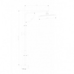 SILVER RAIN Overhead shower set, chrome