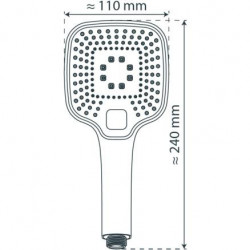 Duschkopf Ravenna, Schwarz matt