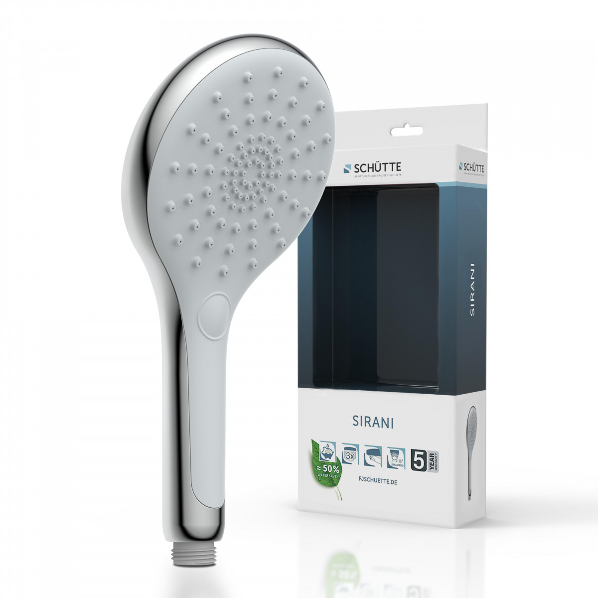 SIRANI hand shower, chrome/light grey