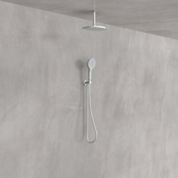 KARIBIK Set complet de douche, chrome/gris clair