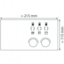 AQUADOT Digital shower system, chrome/black matt, with smart control