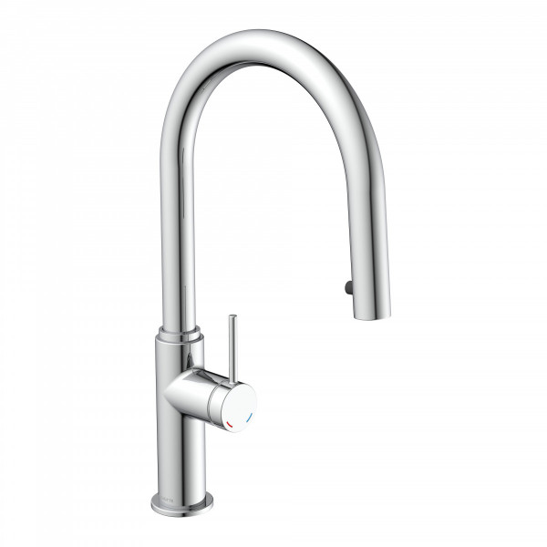 BLACKPOOL Sink mixer, chrome, with pull-out spout