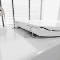 Abattant WC en Duroplast WHITE, design fin avec frein de chute et déclipsable