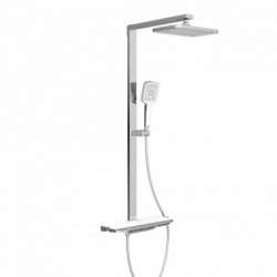 SCHÜTTE HAWAII Overhead showerset with thermostatic faucet, chrome/white