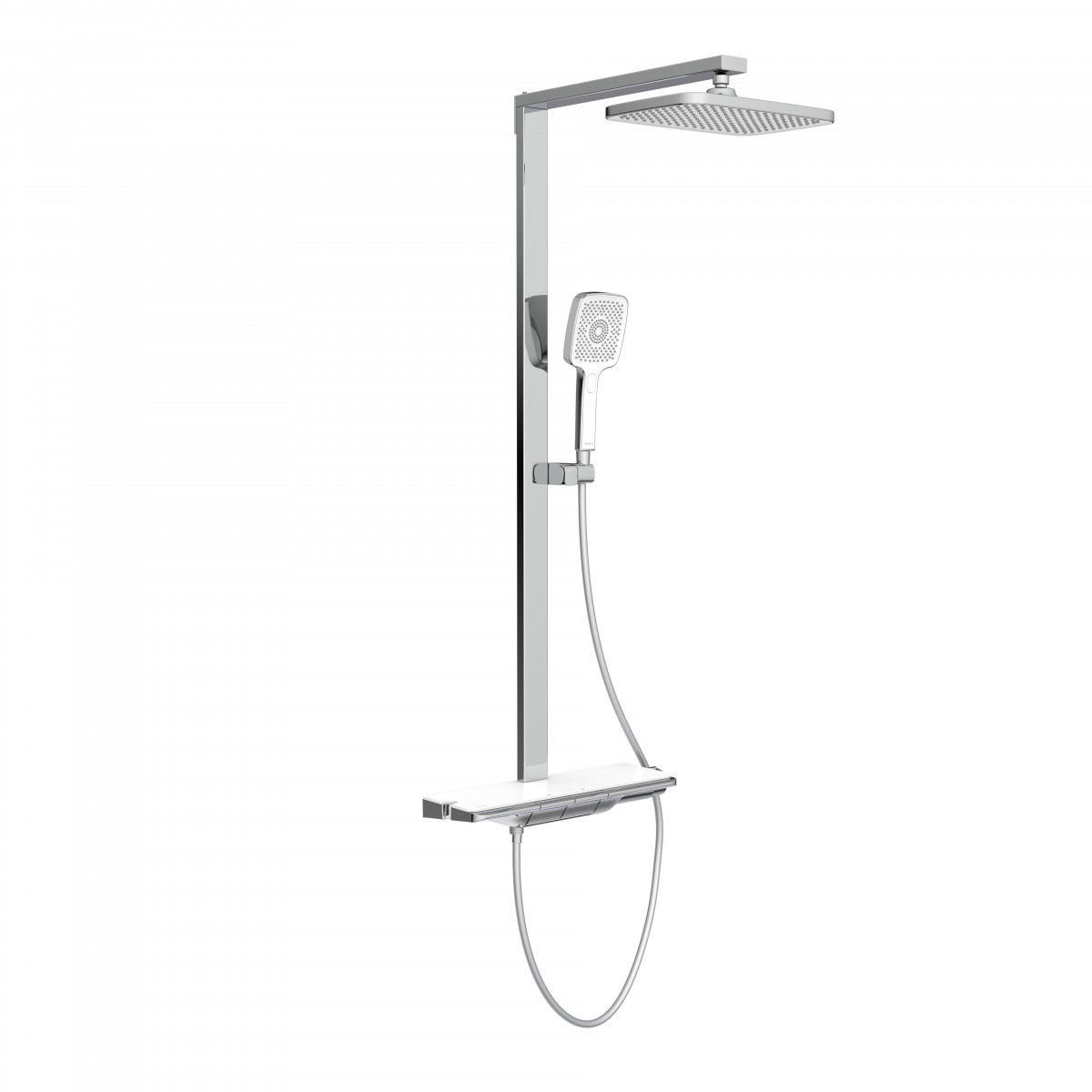 SCHÜTTE HAWAII hoofddoucheset met thermostatische kraan, chroom/wit