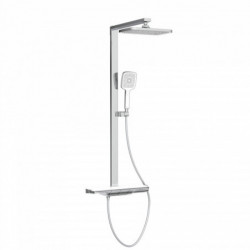 SCHÜTTE HAWAII Overhead showerset with thermostatic faucet, chrome/white