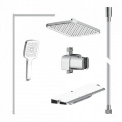 SCHÜTTE HAWAII Overhead showerset with thermostatic faucet, chrome/white