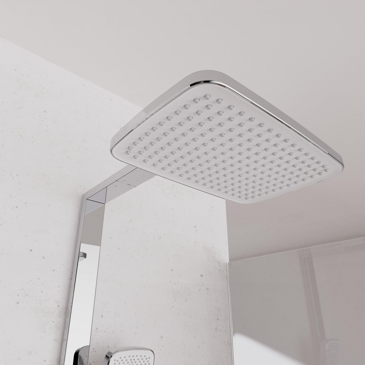 SCHÜTTE HAWAII hoofddoucheset met thermostatische kraan, chroom/wit