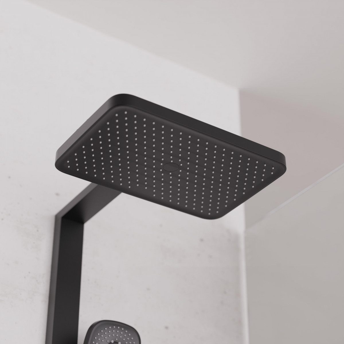 SCHÜTTE LA PALMA Overhead showerset, black matt
