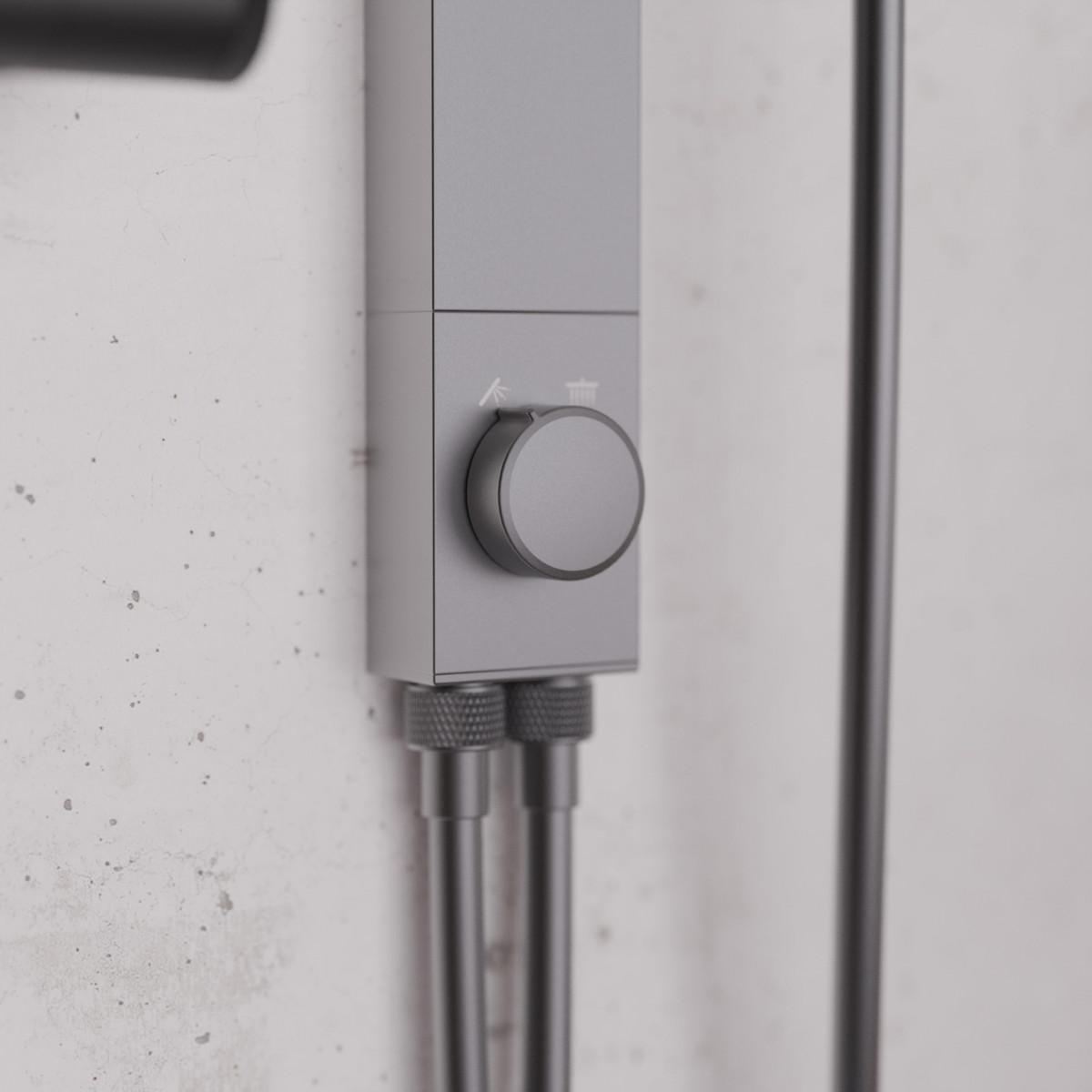 SCHÜTTE LA PALMA Overhead showerset, graphite matt