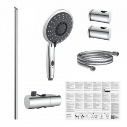 FLORENZ Stangenbrauseset, Chrom