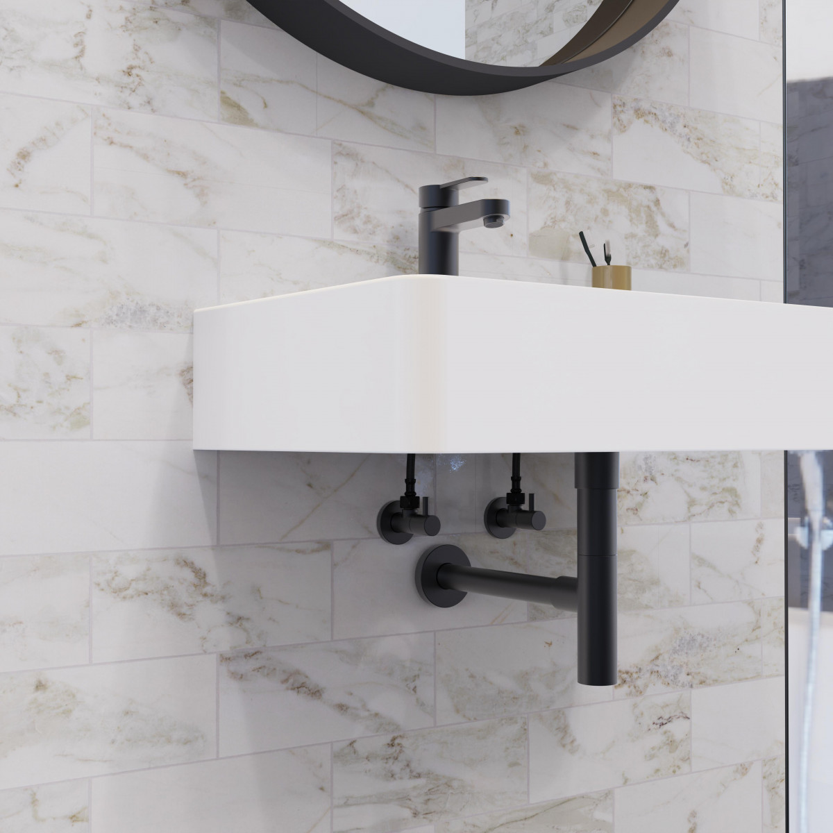 ELEPHANT Wash basin mixer, graphite matt