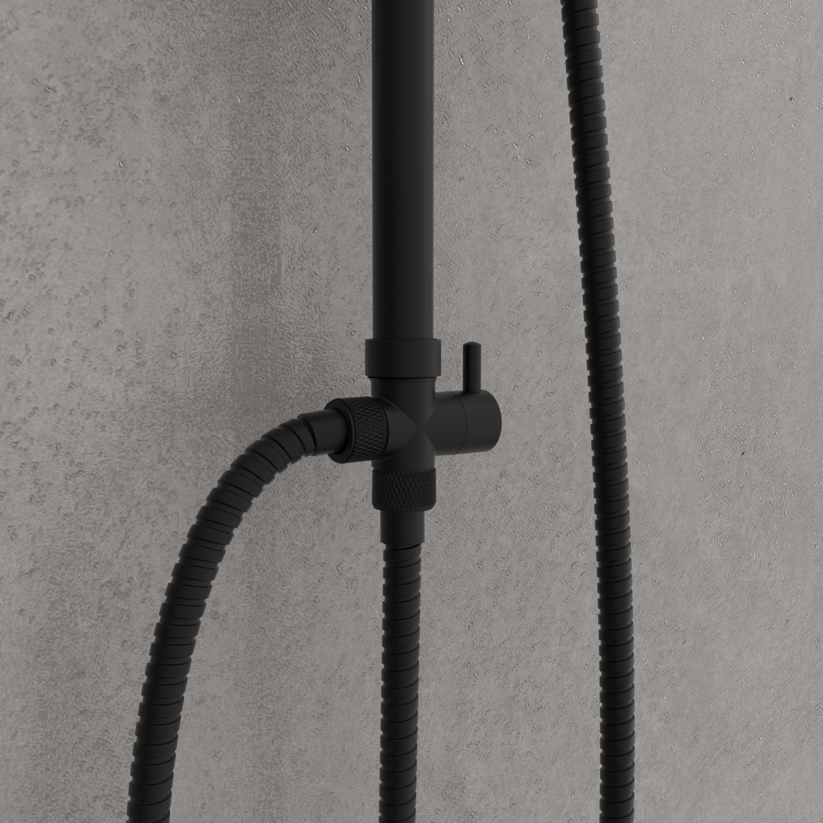 SCHÜTTE TOKYO Overhead showerset, black matt