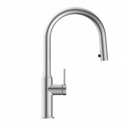 BLACKPOOL Sink mixer, chrome, with pull-out spout