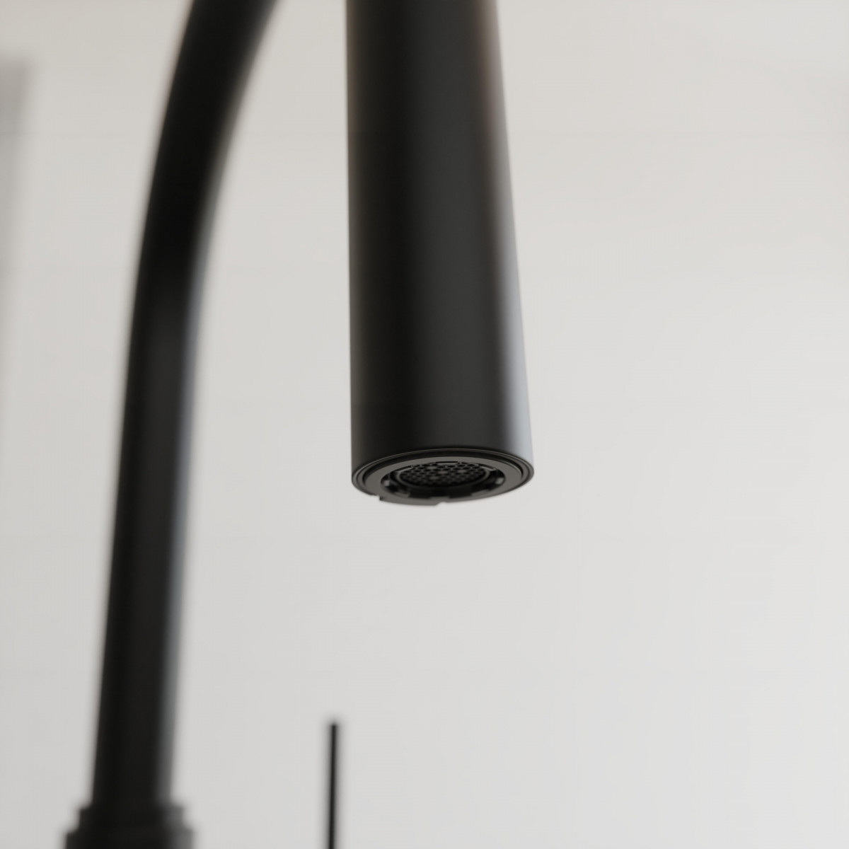 BLACKPOOL Sink mixer, black matt, with pull-out spout