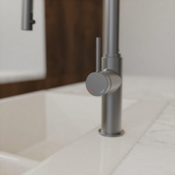 BLACKPOOL mitigeur cuisine avec bec extractible, graphite mat