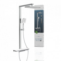 SCHÜTTE HAWAII Überkopf-Brauseset mit Thermostatarmatur, Chrom/Weiß