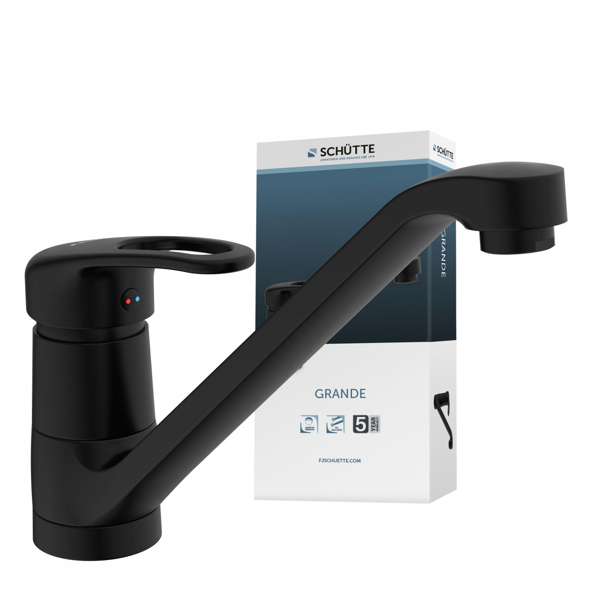 GRANDE Sink mixer, black matt