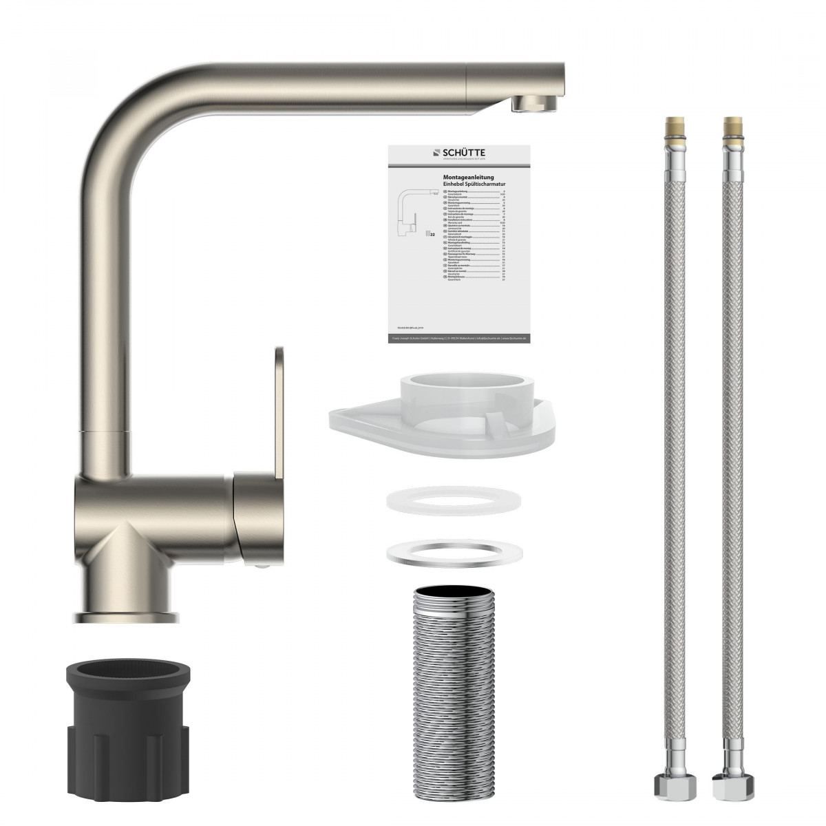 RIO Sink mixer, stainless steel look