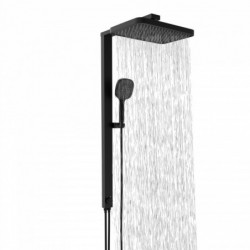 SCHÜTTE LA PALMA Overhead showerset, black matt