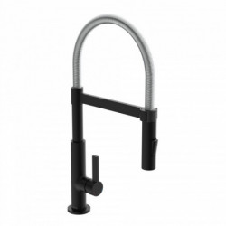 MIAMI Sink mixer, chrome/black matt, with spiral spring