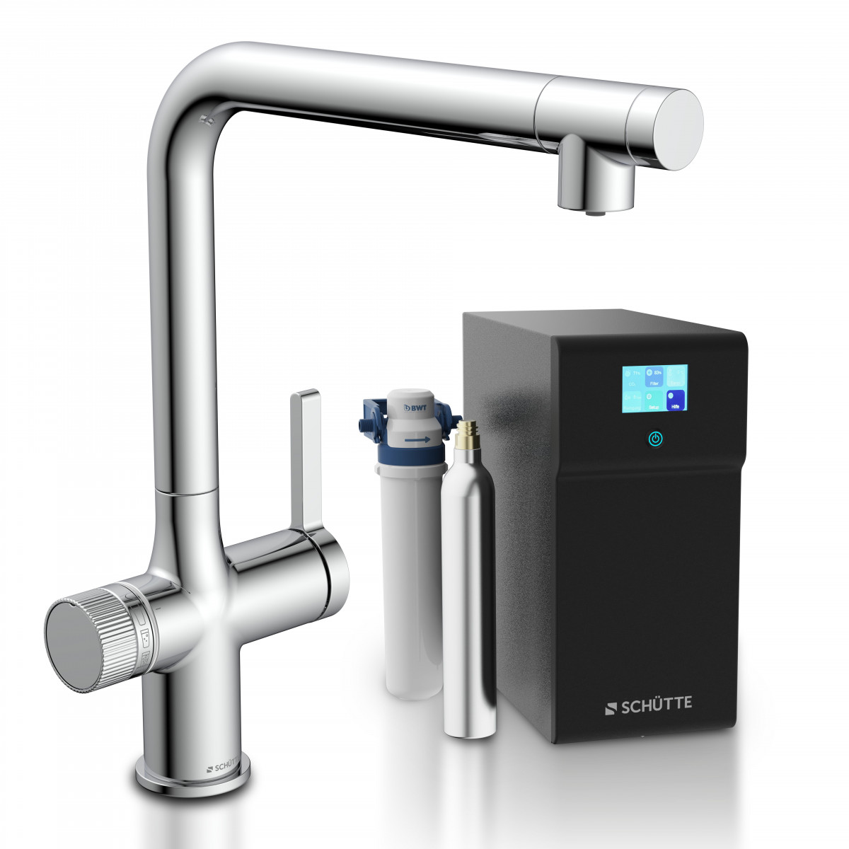 AQUASTAR PREMIUM, bruisende water kraan met koel- en filtersysteem, chroom