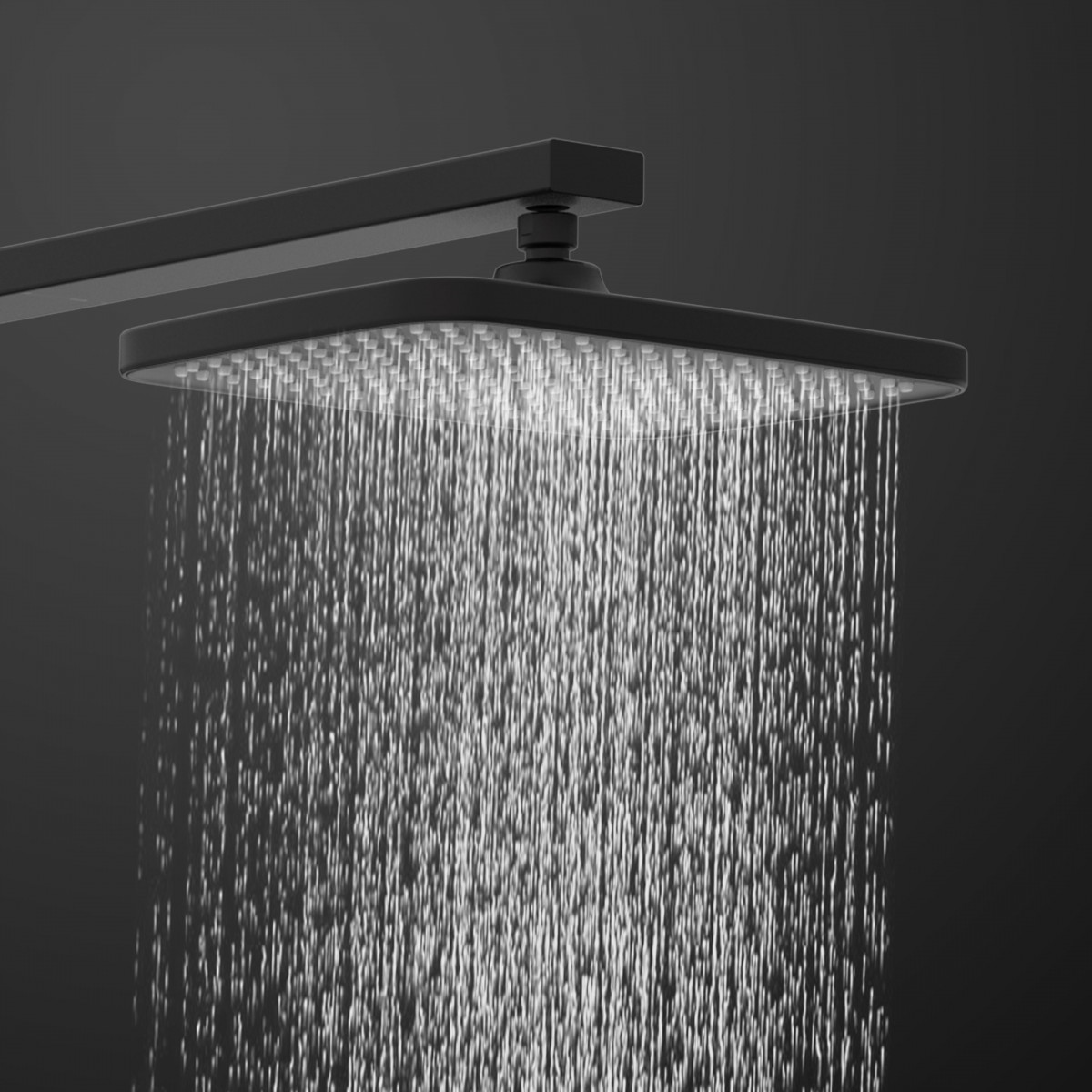 GRAN CANARIA Overhead shower set, Black matt