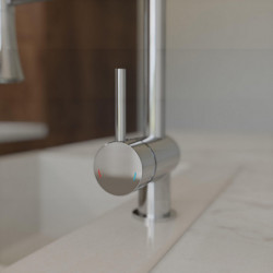 CORNWALL Sink mixer low pressure, chrome, with spiral spring