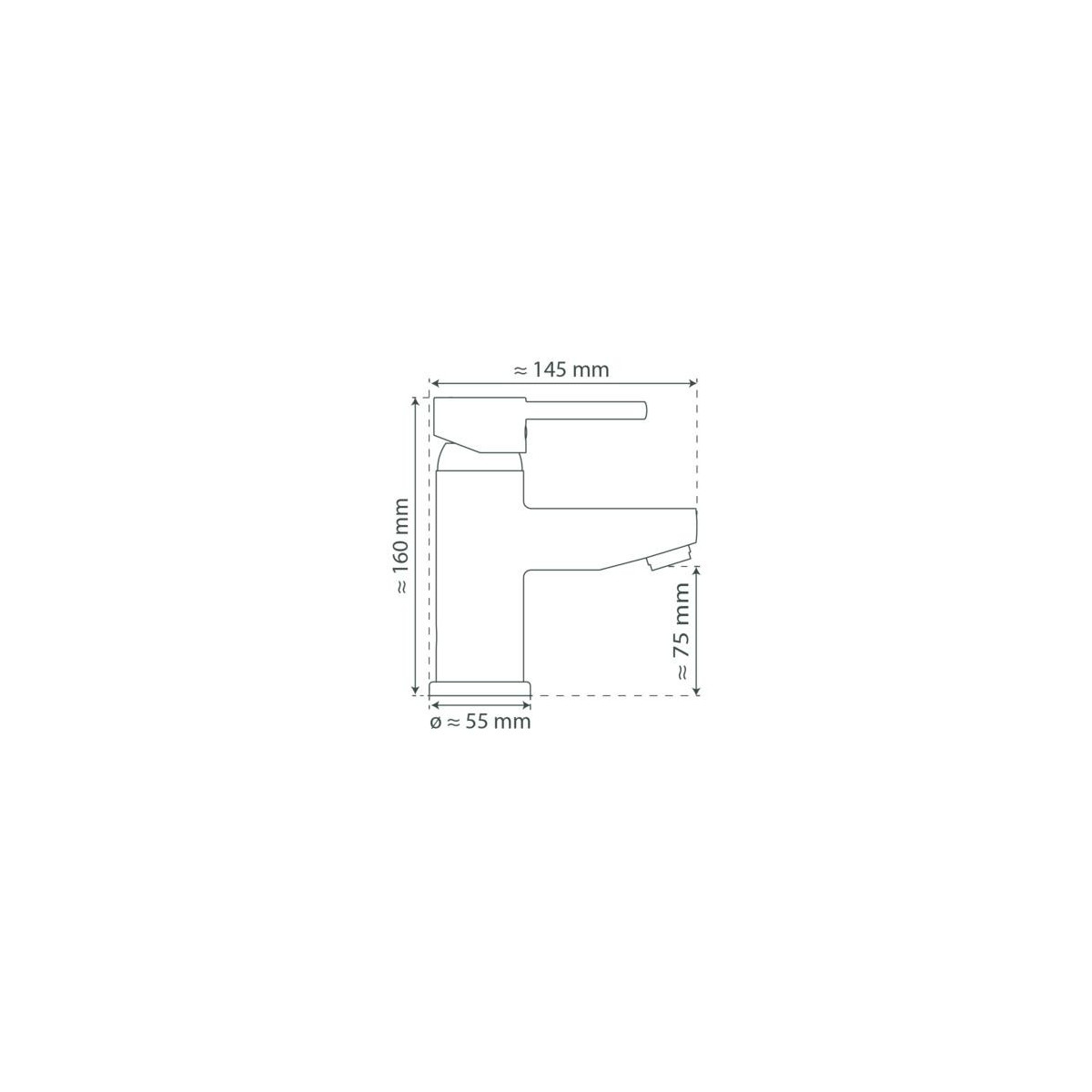 ATLANTA Wastafelkraan, chroom