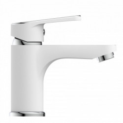 ALASKA Wash basin mixer, white/chrome