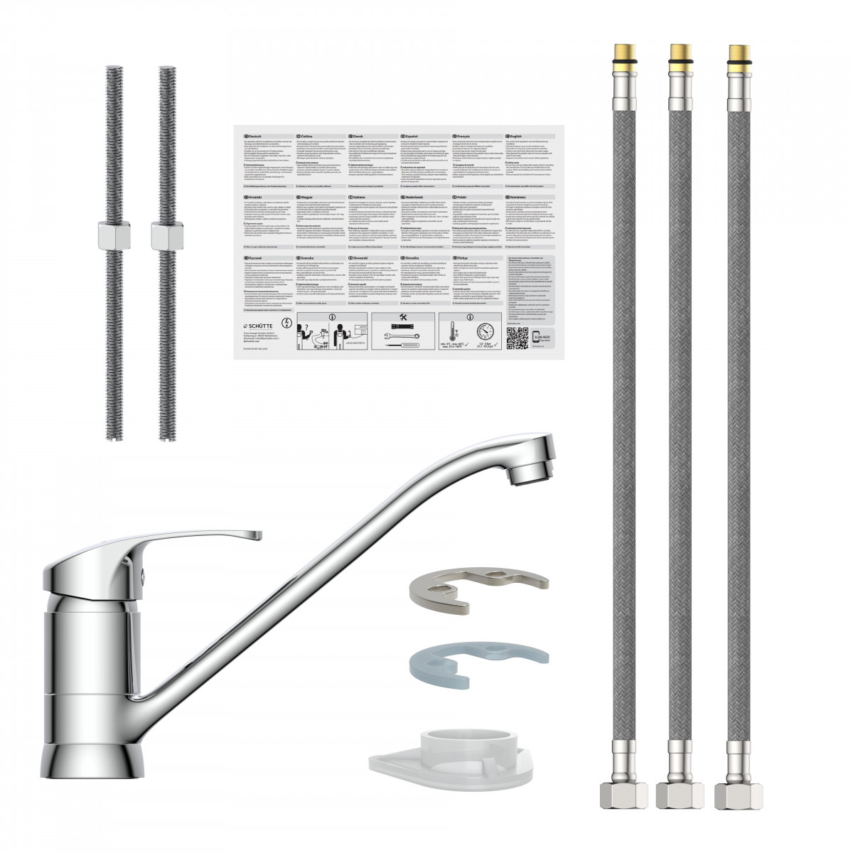 CELLINO Sink mixer low pressure, chrome