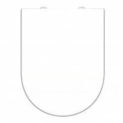 Duroplast WC-Bril D-vorm WHITE met Valrem en Afklikbaar