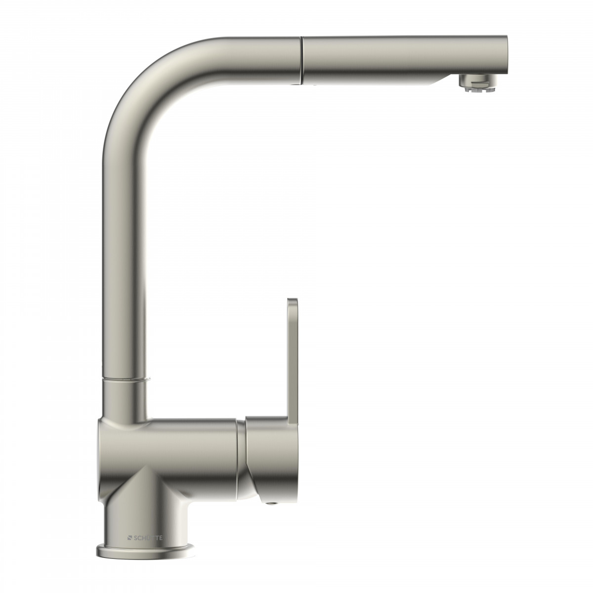 LONDON Sink mixer low pressure, stainless steel look, with pull-out spout