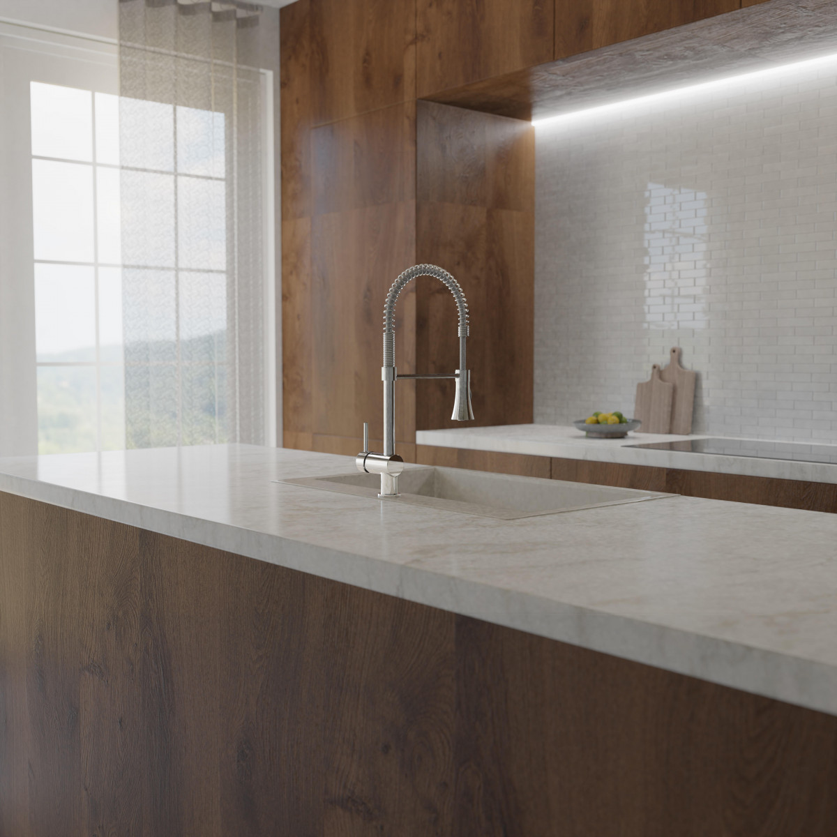 CORNWALL Spiralfeder Spültischarmatur, Chrom, Niederdruck