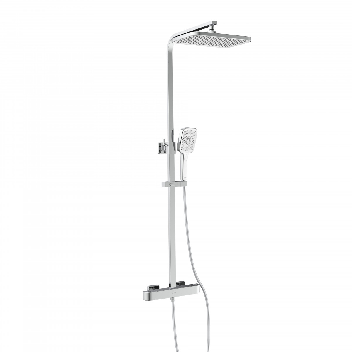 GRAN CANARIA Überkopf-Brauseset mit Thermostatarmatur, Chrom