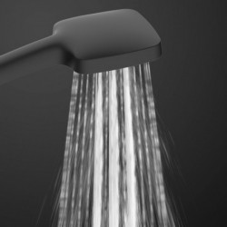 GRAN CANARIA Überkopf-Brauseset mit Thermostatarmatur, Schwarz matt