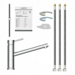 UNICORN Mitigeur cuisine basse pression, Chromé