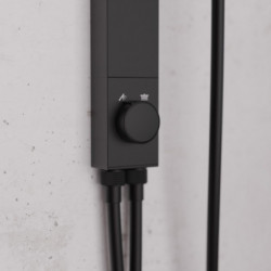 SCHÜTTE LA PALMA Overhead showerset, black matt