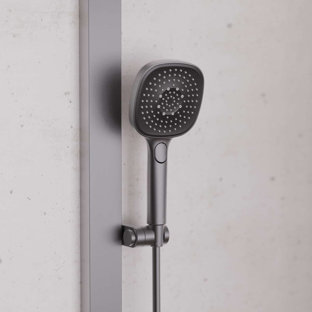 SCHÜTTE LA PALMA Overhead showerset, graphite matt