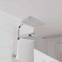 GRAN CANARIA Set douche de pluie avec Mitigeur thermostatique, Chromé